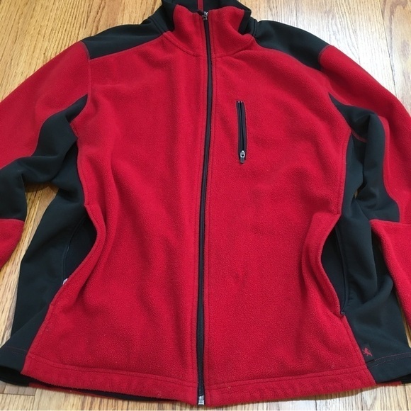Express Men’s Black and Red Full Zip Fleece Sweatshirt - Picture 13 of 16